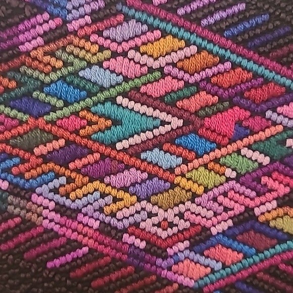 Mexican Woven Boho Fringe Geometric Gypsy Embroidered Crossbody/Clutch/Purse - Picture 10 of 11